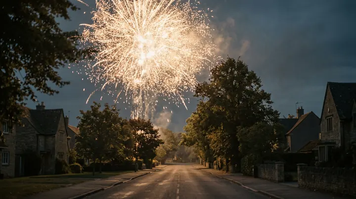 Fogos sobre rua vazia, metáfora de início intenso demais